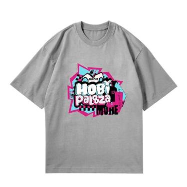 Imagem de Camiseta J-Hope Solo Jack in The Box, camisetas soltas k-pop unissex com suporte impresso, camiseta de algodão Merch, Cinza, GG