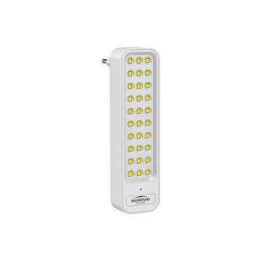 Imagem de Luminária De Emergência Led Blumenau 1W com Plug Integrado Bivolt