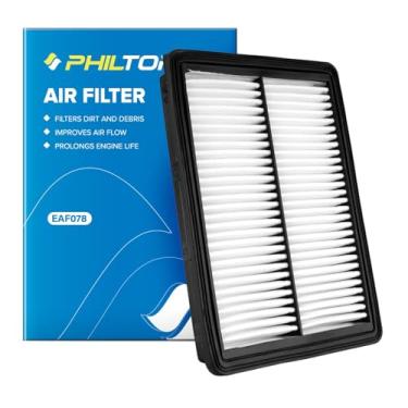 Imagem de PHILTOP Filtro de ar do motor, substituição EAF078 para Sonata (2015-2019), Optima (2016-2020), compatível com filtro de ar CA11942, protege o motor e melhora a aceleração