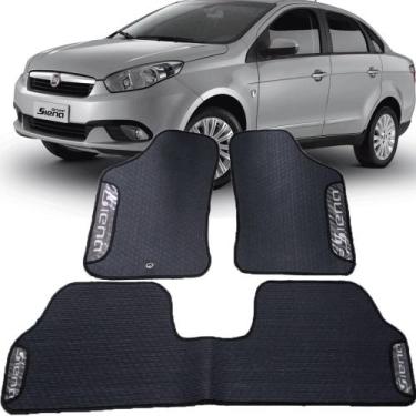 Imagem de Jogo tapete emborrachado do fiat grand siena  jogo com 3 peças inteiri