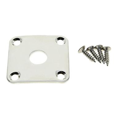 Imagem de Dopro Placa quadrada de metal niquelado com base curva inferior para Gibson LP Les Paul