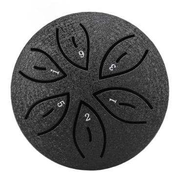 Imagem de Tambor de Língua de Aço, Aliviar o Estresse Tambor de Chuva Ao Ar Livre de 3 Polegadas Resistente à água para Jardim (Preto)