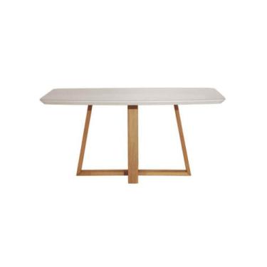 Imagem de Mesa de Jantar Provincia Bennet 1.60 Retangular C/ Vidro - Natural - O
