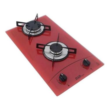 Imagem de Fogão cooktop Gás D&D 2 bocas vermelho - acendimento automático - D&D 