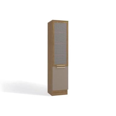 Imagem de Paneleiro de Cozinha Botanic M626 c/ 2 Portas c/ 1 Tela Nogueira/Fendi