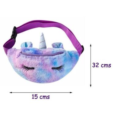Imagem de Pochete Unicornio Infantil Escolar Bolsa Mochila Escola