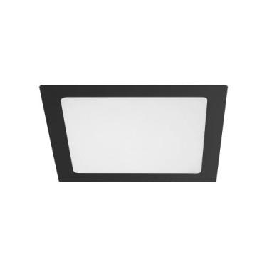 Imagem de Painel LED 24W Lux Quadrado Embutir Preto - TASCHIBRA, Luz Quente 3000