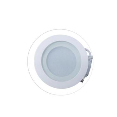 Imagem de Luminária Plafon LED 16w de Vidro Embutir Branco Frio Redonda / Quadra