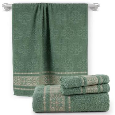 Imagem de Kit para banho com 4 toalhas 100% algodão completo qualidade premium 2