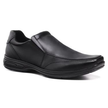 Imagem de Sapato Social Preto Estilo Italiano Esporte Fino Calce Fácil - Rizzico