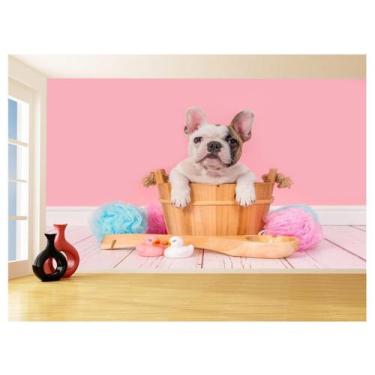 Imagem de Papel De Parede Animal Cão Petshop Banho Tosa 3,5M Anm399 - Você Decor