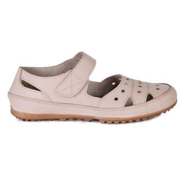 Imagem de Sandália Rasteirinha Feminina em Couro e Ajuste Elástico Confortável e