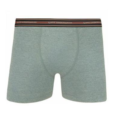 Imagem de Cueca Boxer Lupo 523-002 Cós Com Elástico Suave Algodão, Cinza 003, GG