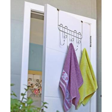 Imagem de Cabide Organize Com 7 Ganchos Para Porta Em Aço Cromado N554 - Niquela