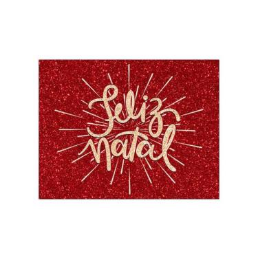 Imagem de Painel de Festa Horizontal 1,55 X 1,20 - Feliz Natal Efeito Glitter Ve