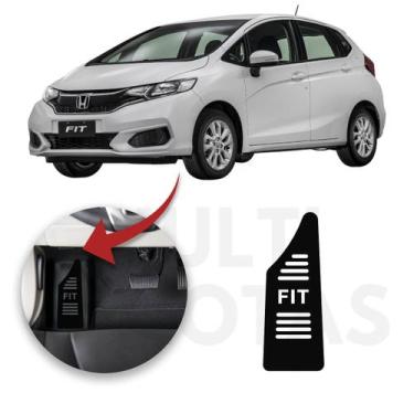 Imagem de Descanso de Pé HONDA NEW FIT 2015 a 2021 Aço Escovado Preto - Sofistic