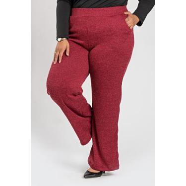 Imagem de Calça Pantalona Feminina Plus Size Malha Tricot com Bolsos - Serena, B