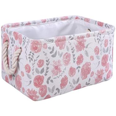 Imagem de MAIZMZ Cesto organizador retangular dobrável, impermeável, caixa de brinquedos para organizar casa/dormitório/cozinha/animal de estimação/escritório/armário/prateleira/cestas de presente