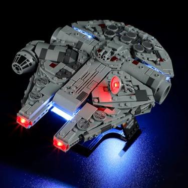 Imagem de YEABRICKS Luz LED para modelo de blocos de montar 75375 Star Wars Millennium Falcon (conjunto de montar não incluído)
