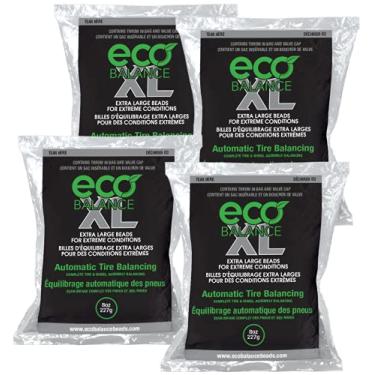 Imagem de ECO Balance 08-ECOXL4 ECO XL Contas de equilíbrio de pneu e roda de condições extremas - Veículos off-road, pneus de caminhão leve, (4) sacos de contas de equilíbrio de 236 ml, (4) tampas de válvula