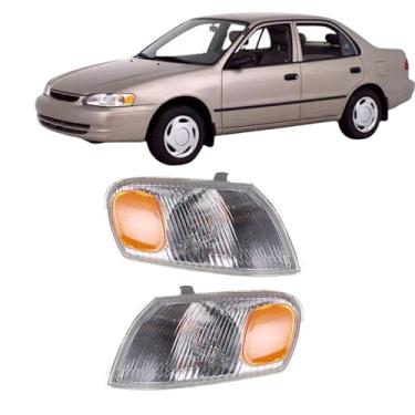 Imagem de labwork Substituição de luzes de seta do lado do motorista e do passageiro para Toyota Corolla Park 1998 1999 2000 lâmpadas de marcador de canto 81520-02040 TO2520150