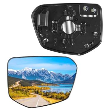 Imagem de BDFHYK Espelho de vidro aquecido do lado direito do passageiro compatível com Honda Civic 2016-2021 retrovisor externo com placa de apoio, substitui HO1321283 76203TBAC01 (direita)