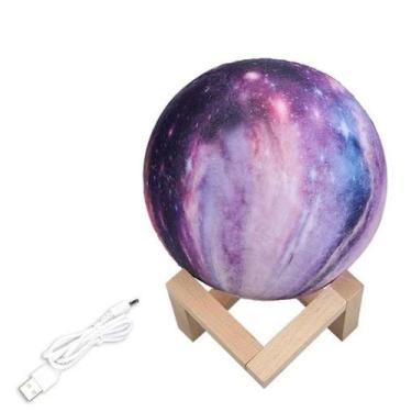 Imagem de Luminária Lua Cheia 3D Usb Touch 15Cm - Comercial 21