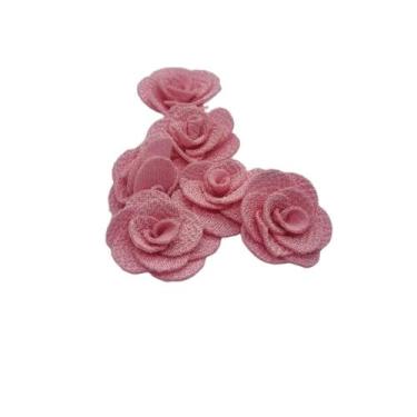 Imagem de Aplique Flor Tecido Para Laços e Tiaras - Comercial Apetrechos, Rosa b