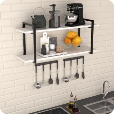Imagem de Prateleira Estilo Industrial Cozinha de Parede GND PB 120cm - MetalCro