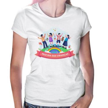 Imagem de Baby Look Feliz Dia das Crianças - Foca na Moda, Branco, GGG