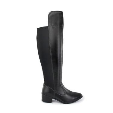 Imagem de Bota Feminina Montaria Cano Alto Design Country Vaquejada Moda Inverno