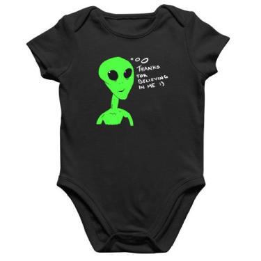Imagem de Body Bebê Algodão Thank's For Believing In Me Alien - Foca na Moda, Pr