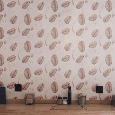 Imagem de Papel de Parede Adesivo Grãos de Café N03103 Rolo 0,58X2,5M - Adesivo 