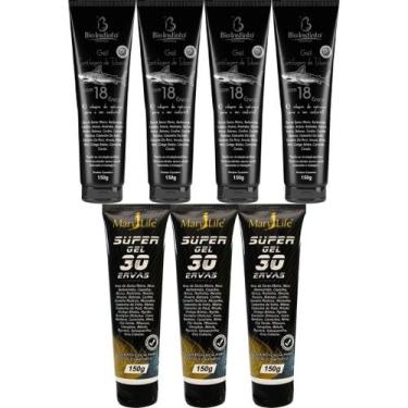 Imagem de Kit 4 Gel Cartilagem de Tubarão Com 18 Ervas 150g + 3 Super Gel 30 Erv