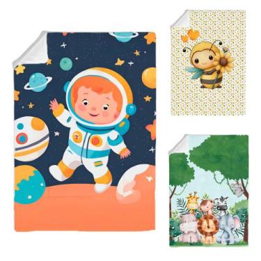 Imagem de Edredom Cobertor Bebê Berço Americano Estampado Sublimado 1m X 1.5m - 