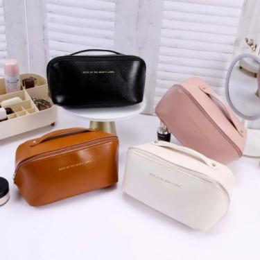 Imagem de Necessaire Sanfonado Organizador Cosmético Maquiagem Viagem Grande Cap