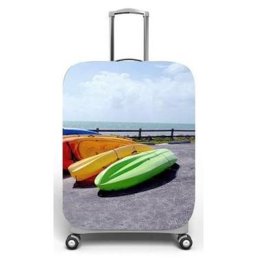Imagem de Capa para mala de viagem M, medidas max C40x A59 x P27cm Estampa Canoa