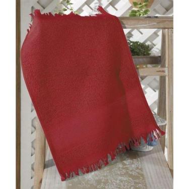 Imagem de Toalha de Visita Lavabo 25x36 cm Para Bordar Capri Vermelha Dohler - D