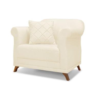 Imagem de Poltrona Decorativa Estofada Sala Quarto Escritório Leitura Fiorela - 
