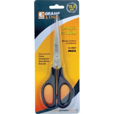 Imagem de Tesoura G-106M INOX Cabo Preto 16,5CM - Gramp Line