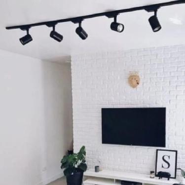 Imagem de Kit 2 Spot Recuado Par20 Quadrado Preto + Lâmpada Led 6,5w - CTB , PRE