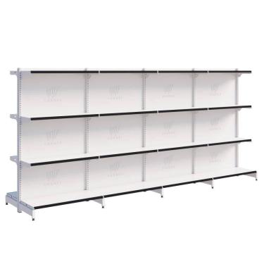 Imagem de Gôndola Centro 1 Inicial 3 Continuações 1,37 m 40KG FIT Expositor de Supermercado Amapá