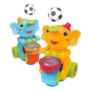 Imagem de Elefante Musical Batendo Tambor Soporando Bola Brinquedo - ELEPHANT MU