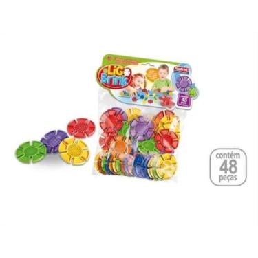 Imagem de LIG BRINK SOLAPA Com 48 Peças brinquedo montar educativo criativo enca