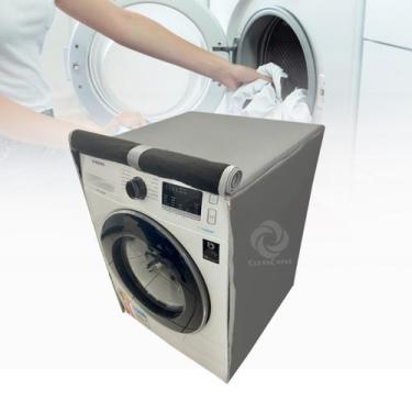 Imagem de Capa para lava e seca lg 12kg wd125rd impermeável - Clean Capas, CINZA