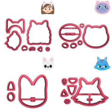 Imagem de Kit 4 Cortadores Gabby Casa Mágica Gorro Panda CatHat - DOCE IMPRESSO,