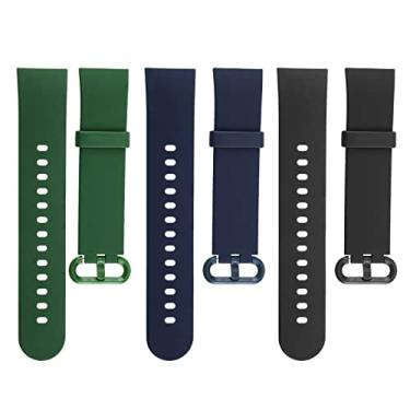 Imagem de SING F LTD 3 pulseiras de relógio de silicone compatíveis com Xiaomi Mi Watch Lite, compatível com relógio Redmi Watch Lite, pulseiras de substituição para relógio, 150-210mm