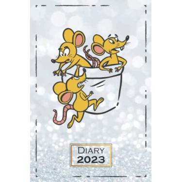 Imagem de Diary 2023: Mouse, Animals | A5 (6x9) | One Week on a Double Page | From Monday to Sunday | Weekly Planner | Fun | qb2