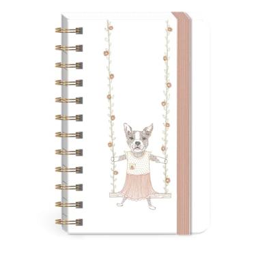 Imagem de Punch Studio Molly & Rex Pet Park Frenchie, mini caderno de bolso em espiral, 150 páginas (32624)