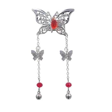 Imagem de JinYu ButterflyTian Guan Ci Fu Hua Cheng Xie Lian Grampo de cabelo borboleta grampo de cabelo pequeno decoração de cabelo acessório cosplay presente feminino menina e 10 adesivos